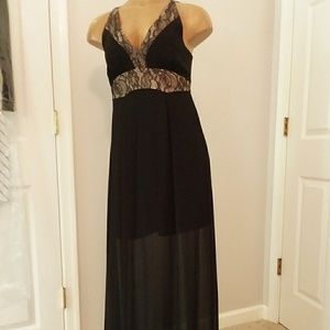 BCBGeneration Black Panel Gown